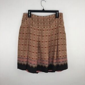 Tapemeasure Silk Pleated Geometric Skirt Size 10